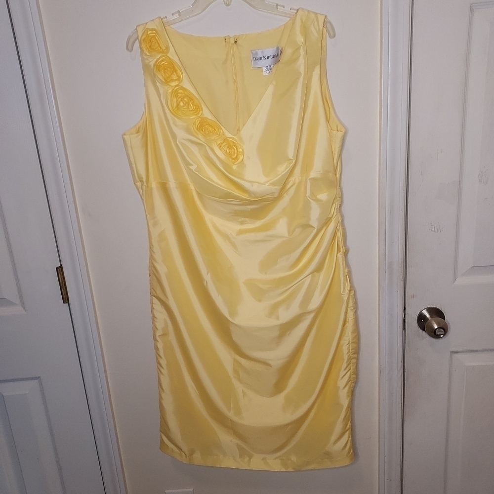 David's bridal sleeveless yellow dress Plus size 20